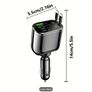 5-in-1 Car Charger Adapter, Dual USB+PD Fast Charging, Extendable Cable, Voltage Display, Universal Compatibility, Female to Male Connector Image 2