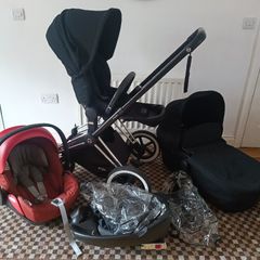Cybex Priam travel system with lie flat car seat