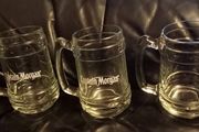 Three Captain Morgan Glass Tankards