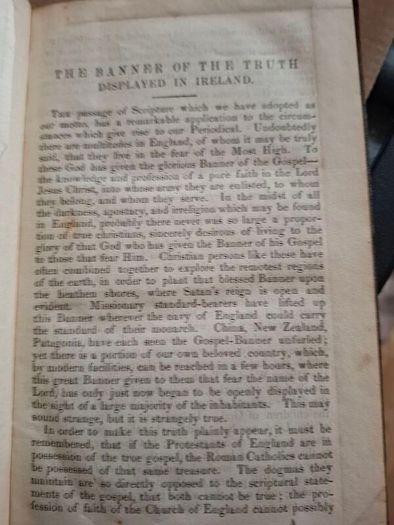 The Banner of the Truth in Ireland published 1851