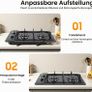 2 Burner Gas Stove (3KW+1.75KW) Portable Outdoor Camping Stove for LPG/Natural Gas Image 6