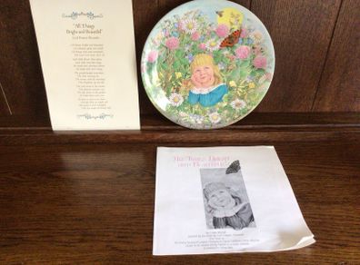 All things Bright and Beautiful collectors plate by Davenport England 1986