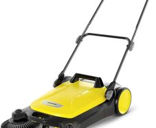 4 Twin Push Sweeper with brushes, for cleaning pavements, driveways and garden paths