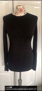 Zara size small black round neck jumpet