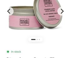 Psychic Sisters London Strawberry Quartz Tin Candle 90g