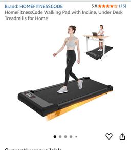 Home walking pad with incline
