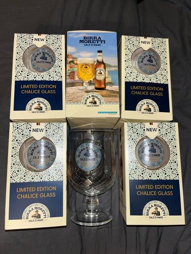 Birra Moretti Sale di mare Pint Glass Beer Limited edition