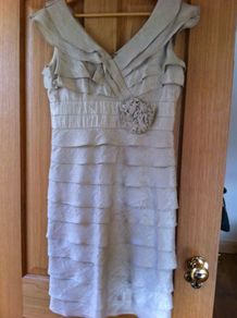 London times dress in beige / light golden colour