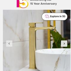 Eliseo Ricci brushed brass tap