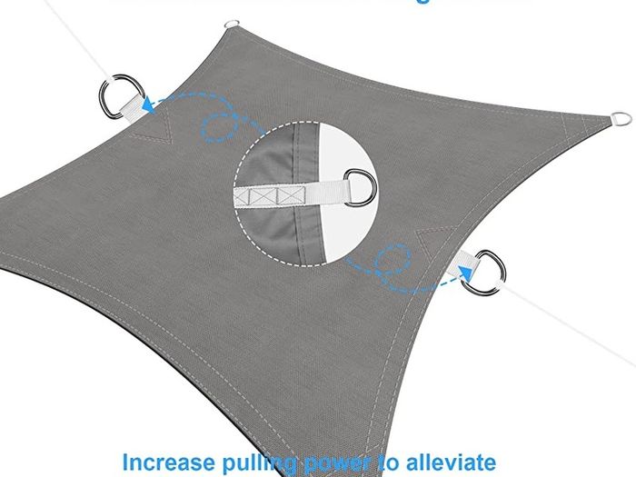 DISCOUNT CODE IN DESCRIPTION Rectangular Waterproof Garden Sun Sail Outdoor Patio Party Sunscreen Awning Canopy 98% UV Block With Rope