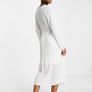 White & Black Embroidered Boho dress Image 2