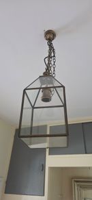 lantern in antiqued brass