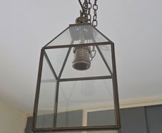 lantern in antiqued brass