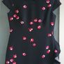 Kate Spade black falling floral ruffle detail dress with pink/red petals Sz 4 (Fit 10 UK) - Rrp 398 Dollars Image 3
