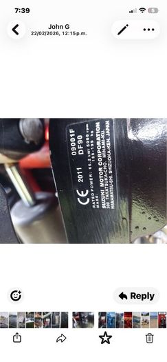 Suzuki 90 HP 4 stroke long shaft.