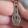 925 silver vintage Charles Rennie Mackintosh neclace and earrings in original box. Image 2