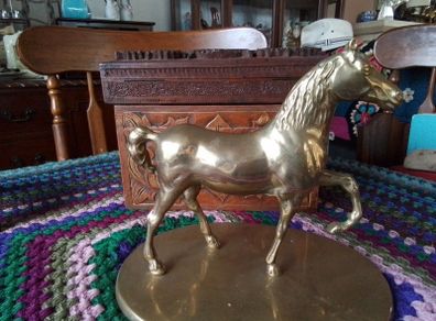 Large Brass Horse Ornament