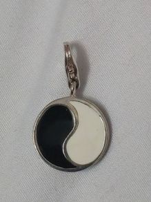 Sterling silver charm - yin yang symbol