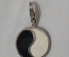 Sterling silver charm - yin yang symbol