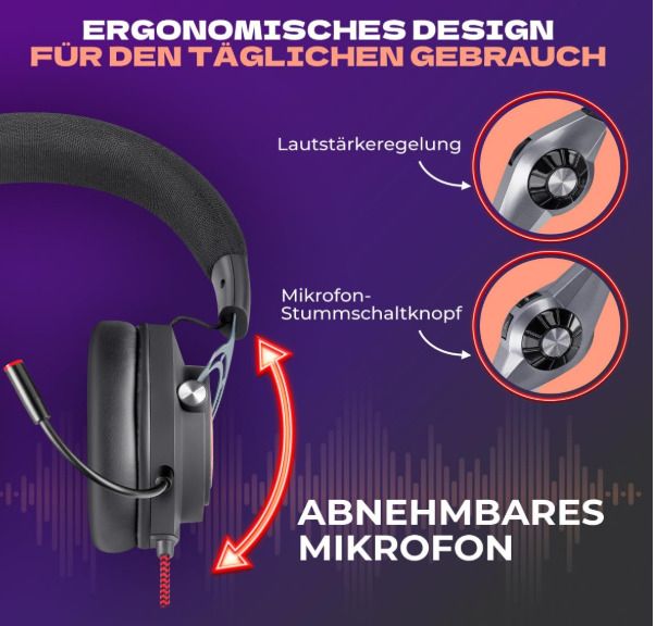Defender Aspis Pro 7.1 Gaming Headset with Microphone, USB, RGB, 50mm Driver