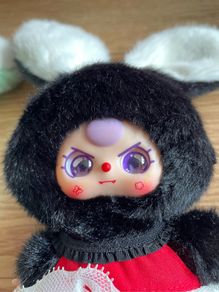 Baby Three Bunny - black - bagcharm