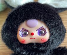 Baby Three Bunny - black - bagcharm