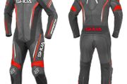 FREE SHIPPING - Shua Infinity 1PC Motorcycle Premium Leather Racing Suit (Black/Red)