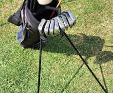 golf stand bag and clubs