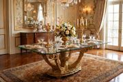 Old glass topped gilt table