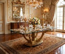 Old glass topped gilt table