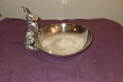 Irish made Silver Rabbit/Hare Trinket Dish
