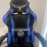 Luckracer Ergonomic Gaming Chair with Footrest (Black/Blue) Image 3
