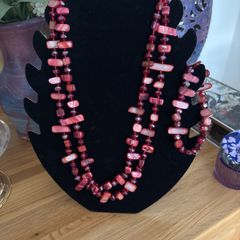 Necklace and Matching Bracelet - Shell and Beads