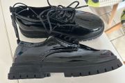 Black Patent Shoes 4uk