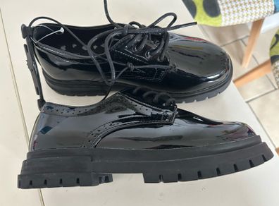 Black Patent Shoes 4uk