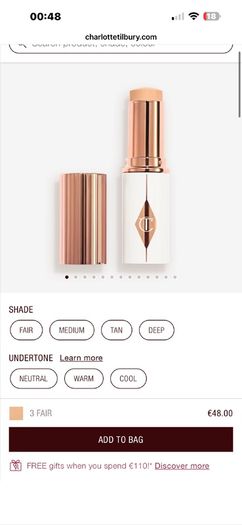 Charlotte Tilbury foundation stick