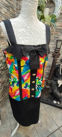 Vintage 80s 90s Jacqueline lechat Cannes pencil floral dress with cropped blazer