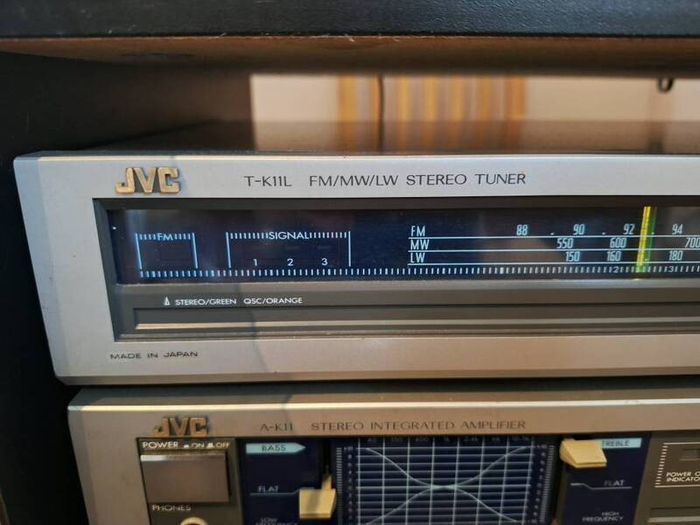JVC Radio Stereo Tuner Model T-K11L and JVC Stereo Integrated Amplifier A-K11