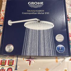 Grohe Supersteel Rainshower Cosmopolitan 310 Head Shower Set 380 Mm, 1 Spray