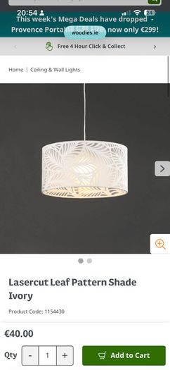 Leaf Pattern Ceiling Lightshade