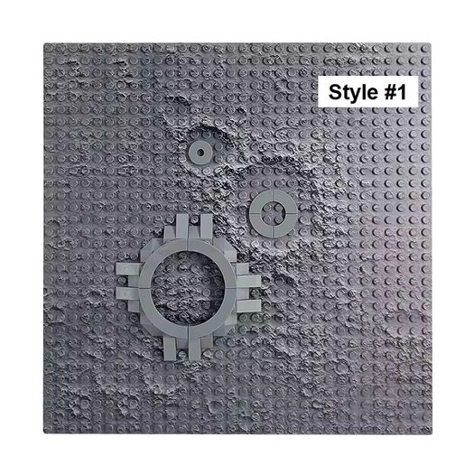 Lunar Moon Baseplate 32x32 Dots LEGO-Compatible 10x10 Inch