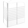 Bath Enclosure 120x68x130 cm Tempered Glass Stripe Image 5