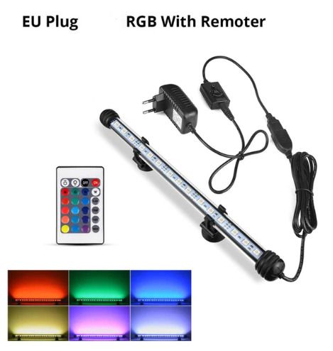 Multiple color Aquarium Fish Tank Light Submersible Light with Remote Controller