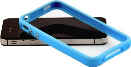 iPhone 4/ 4S Bumper Case Hard Plastic Rubber with Metal Buttons with Free Screen Protector