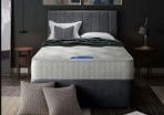 New Small Double Grey Bed & Memoryfoam Otherpedic Mattress