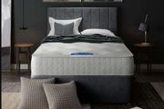 New Small Double Grey Bed &amp; Memoryfoam Otherpedic Mattress