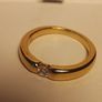 Solid Band Ring with Moissanite Gemstone Image 2