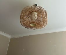 Large Woven Rattan Bamboo Pendant Lampshade, Boho Style