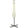Cantilever Umbrella with Pole and LED Lights Sand 300 cm Image 8