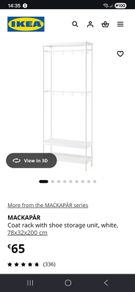 IKEA MACKAPAR coat rack with shoe storage units